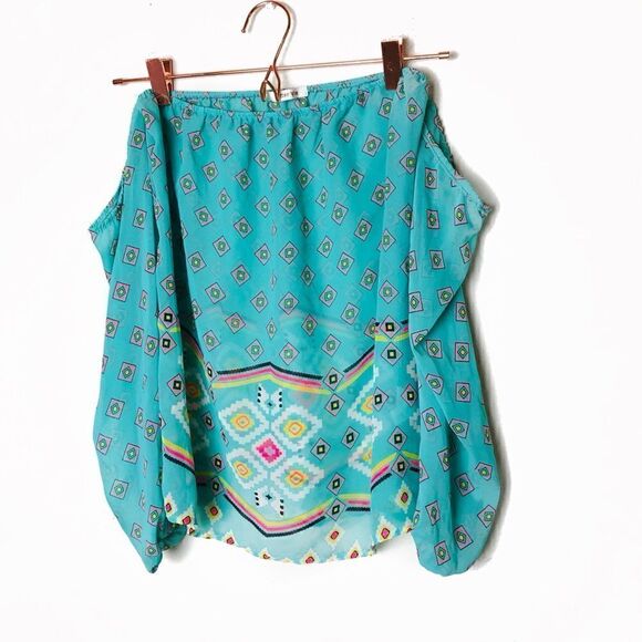 NWOT Francesca’s Mint Green Off Shoulder Top Medium - Picture 1 of 6